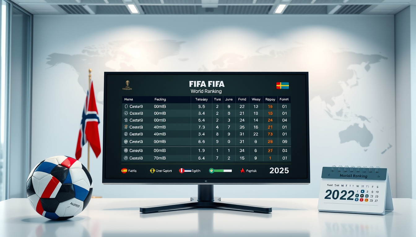 FIFA ranking menn: Topp 10, historie og Norge 2026