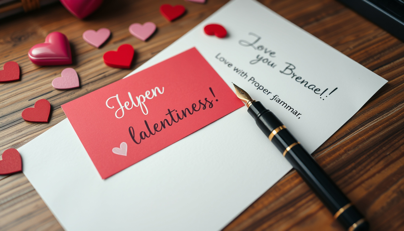 Happy Valentines Day: Riktig grammatikk og hilsener